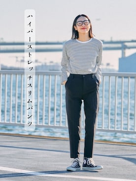 「FOUND GOOD（ファウンドグッド）のアイテム（パンツ）」を使った、FOUND GOODさん（レディース・168cm）の春コーディネート