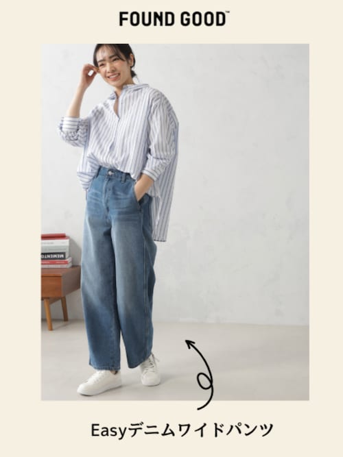 9090 ワイドフィット デニムパンツ 9090 ナインティナインティ 刺繍 Denim Pants ワイド ジーンズ