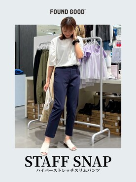 「FOUND GOOD（ファウンドグッド）のアイテム（パンツ）」を使った、FOUND GOODさん（レディース・164cm）の夏コーディネート