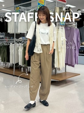 「FOUND GOOD（ファウンドグッド）のアイテム（パンツ）」を使った、FOUND GOODさん（レディース・164cm）の秋コーディネート