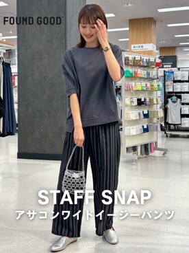 「FOUND GOOD（ファウンドグッド）のアイテム（パンツ）」を使った、FOUND GOODさん（レディース・160cm）の春コーディネート