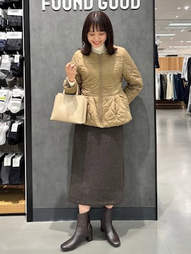 「きれいめコーディネート」｜FOUND GOODさん（レディース・164cm）の冬コーディネート