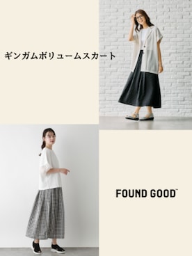 「FOUND GOOD（ファウンドグッド）のアイテム」を使った、FOUND GOODさん（レディース・166cm）の夏コーディネート