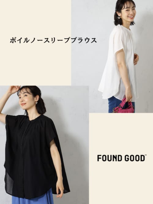 セール】ボイルノースリーブブラウス（シャツ/ブラウス）｜FOUND
