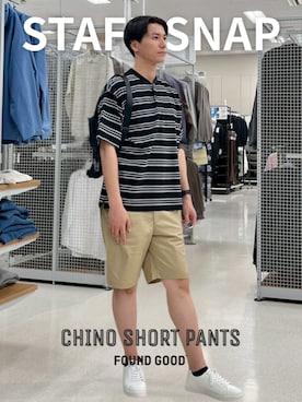 「FOUND GOOD（ファウンドグッド）のアイテム」を使った、FOUND GOODさん（メンズ・175cm）の夏コーディネート