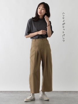 「FOUND GOOD（ファウンドグッド）のアイテム（パンツ）」を使った、FOUND GOODさん（レディース・168cm）の冬コーディネート