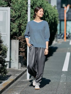 「FOUND GOOD（ファウンドグッド）のアイテム（パンツ）」を使った、FOUND GOODさん（レディース・168cm）の夏コーディネート