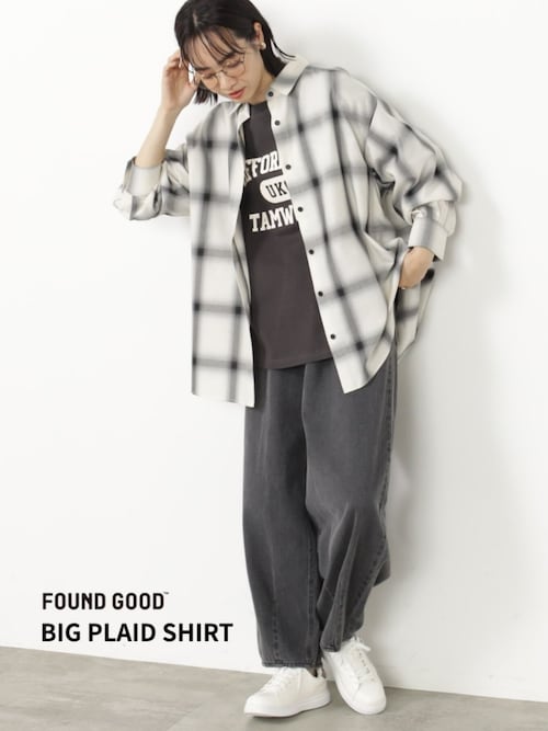 too good チェックシャツ FOUND GOOD（ファウンドグッド） ブラウス シャツ BIGチェックシャツ