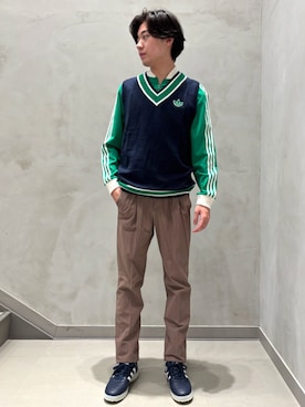「アイテム（スウェット）」を使った、YYさん（メンズ・182cm）の夏コーディネート