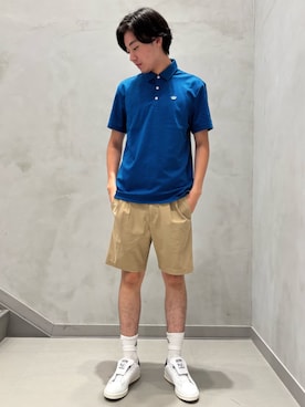 「アイテム（ポロシャツ）」を使った、YYさん（メンズ・182cm）の秋コーディネート