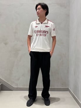 「アイテム（ポロシャツ）」を使った、YYさん（メンズ・182cm）の夏コーディネート