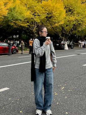 「Zoff（ゾフ）のアイテム（メガネ）」を使った、airii076さん（レディース・164cm）の秋コーディネート