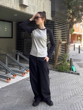 「un/neu（アンノイ）のアイテム」を使った、airii076さん（レディース・164cm）の春コーディネート