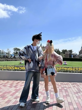 「アイテム（カーディガン/ボレロ、ピンク系）」を使った、fugi028さん（レディース・155cm）の秋コーディネート