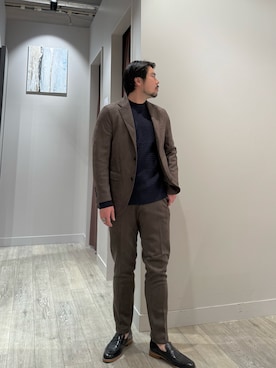 「アイテム（セットアップ）」を使った、aoさん（メンズ・175cm）の冬コーディネート