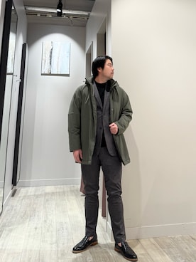 「アイテム（セットアップ）」を使った、aoさん（メンズ・175cm）の冬コーディネート