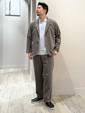 「アイテム（セットアップ）」を使った、aoさん（メンズ・175cm）の夏コーディネート