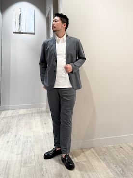 「アイテム（セットアップ）」を使った、aoさん（メンズ・175cm）の夏コーディネート