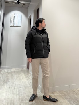 「outfit」｜「アイテム（スラックス）」を使った、aoさん（メンズ・175cm）の冬コーディネート