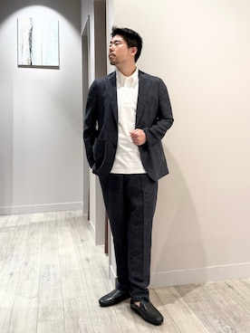 「アイテム（セットアップ）」を使った、aoさん（メンズ・175cm）の夏コーディネート