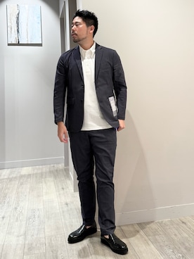 「アイテム（セットアップ）」を使った、aoさん（メンズ・175cm）の夏コーディネート