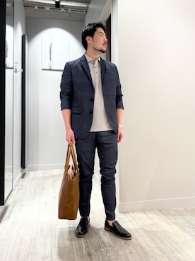 「アイテム（テーラードジャケット）」を使った、aoさん（メンズ・175cm）の夏コーディネート