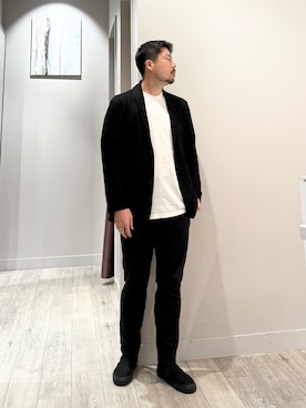 「アイテム（セットアップ）」を使った、aoさん（メンズ・175cm）の春コーディネート