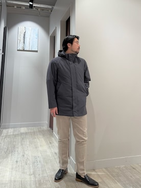 「outfit」｜「アイテム（スラックス）」を使った、aoさん（メンズ・175cm）の冬コーディネート