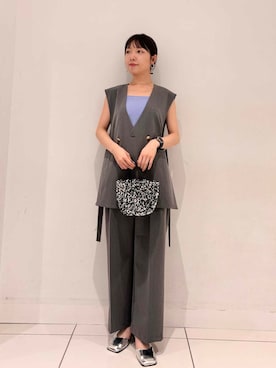 「ブラトップ」｜「アイテム（その他アウター）」を使った、akaneさん（レディース・160cm）の夏コーディネート