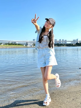「アイテム（その他トップス）」を使った、ayameさん（キッズ・155cm）の夏コーディネート