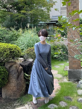 「KBF+」｜「アイテム（ワンピース/ドレス）」を使った、柴さん（レディース・158cm）の秋コーディネート
