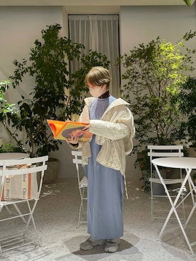 「selectmoca」｜「アイテム（その他アウター）」を使った、柴さん（レディース・158cm）の秋コーディネート