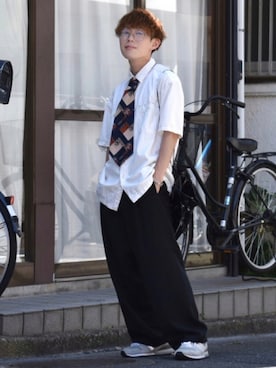 「apres jour mignon（アプレジュールミニョン）のアイテム（アクセサリー）」を使った、梅雨さん（メンズ・158cm）の夏コーディネート