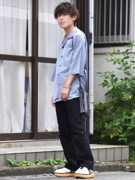「apres jour mignon（アプレジュールミニョン）のアイテム（アクセサリー）」を使った、梅雨さん（メンズ・158cm）の夏コーディネート