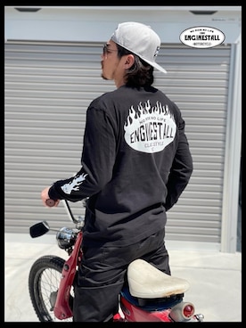 「アイテム（キャップ）」を使った、enginestallさん（メンズ・177cm・30代）の春コーディネート