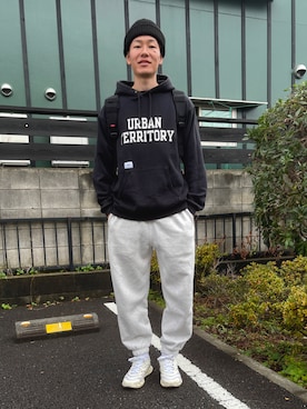 「Supreme （シュプリーム）のアイテム（バッグ）」を使った、あのやなぎさん（メンズ・176cm）の冬コーディネート