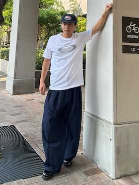 「アイテム（ローファー）」を使った、Shimoさん（メンズ・169cm）の秋コーディネート