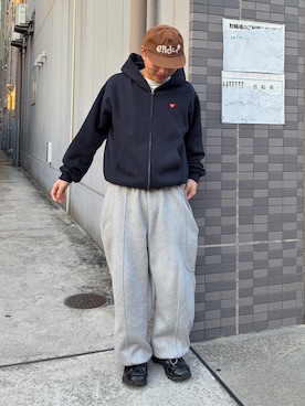 「HUMAN MADE（ヒューマンメード）のアイテム」を使った、Shimoさん（メンズ・169cm）の冬コーディネート