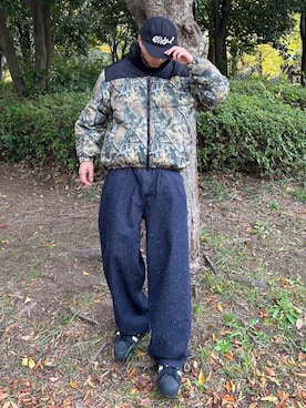 「アイテム（帽子）」を使った、Shimoさん（メンズ・169cm・20代）の冬コーディネート