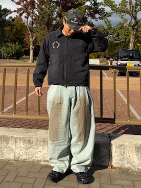 「アイテム（キャップ）」を使った、Shimoさん（メンズ・169cm・20代）の冬コーディネート