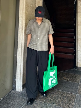 「アイテム（帽子）」を使った、Shimoさん（メンズ・169cm・20代）の夏コーディネート