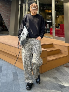 「アイテム（バックパック/リュック、シルバー系）」を使った、Shimoさん（メンズ・169cm）の冬コーディネート