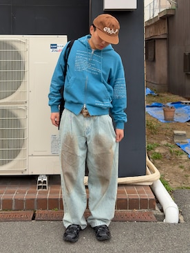 「MERRELL（メレル）のアイテム」を使った、Shimoさん（メンズ・169cm）の春コーディネート