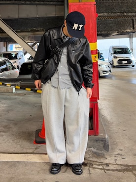 「Bargiee（バージー）のアイテム」を使った、Shimoさん（メンズ・169cm）の春コーディネート