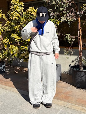 「アイテム（帽子）」を使った、Shimoさん（メンズ・169cm）の春コーディネート