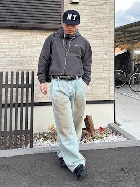 「MERRELL（メレル）のアイテム」を使った、Shimoさん（メンズ・169cm）の春コーディネート