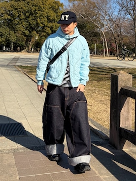 「MERRELL（メレル）のアイテム」を使った、Shimoさん（メンズ・169cm）の春コーディネート