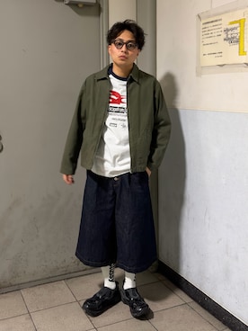 「MERRELL（メレル）のアイテム」を使った、Shimoさん（メンズ・169cm）の春コーディネート