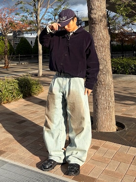 「アイテム（キャップ）」を使った、Shimoさん（メンズ・169cm・20代）の冬コーディネート