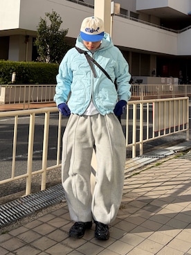 「MERRELL（メレル）のアイテム」を使った、Shimoさん（メンズ・169cm）の冬コーディネート